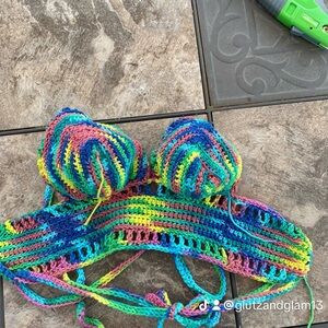 Handmade crochet crop top.